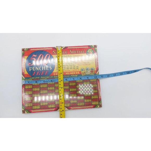 Vintage Nickel Special Punch Board 500 Punches Lucky Numbers Cigarettes - Picture 13 of 13